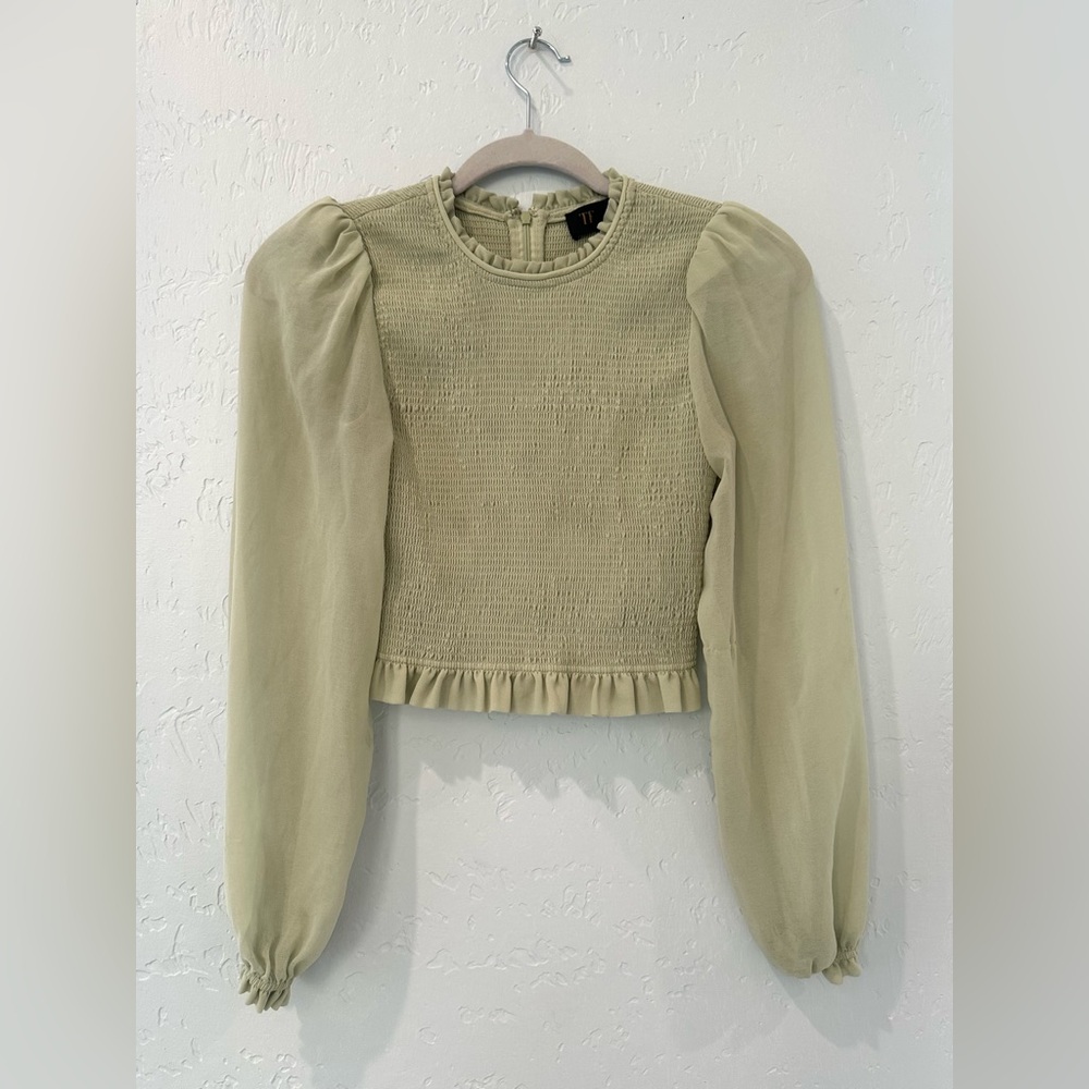 Elegant Olive Green Women's Top